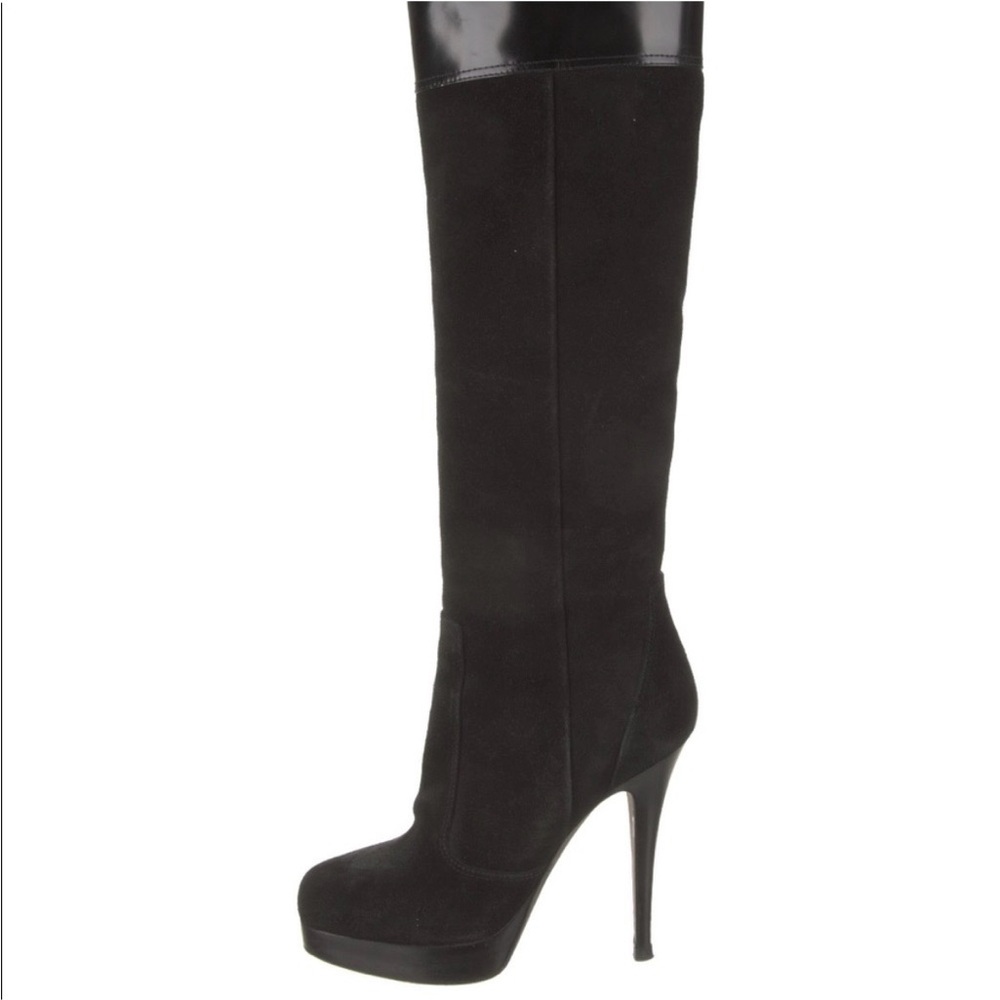 Barbara Bui Suede Knee-High Boots, Elegant Black Knee-High Women's Boots sz 36